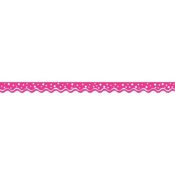 Happy Hot Pink Double-Sided Scalloped Border, 13/set